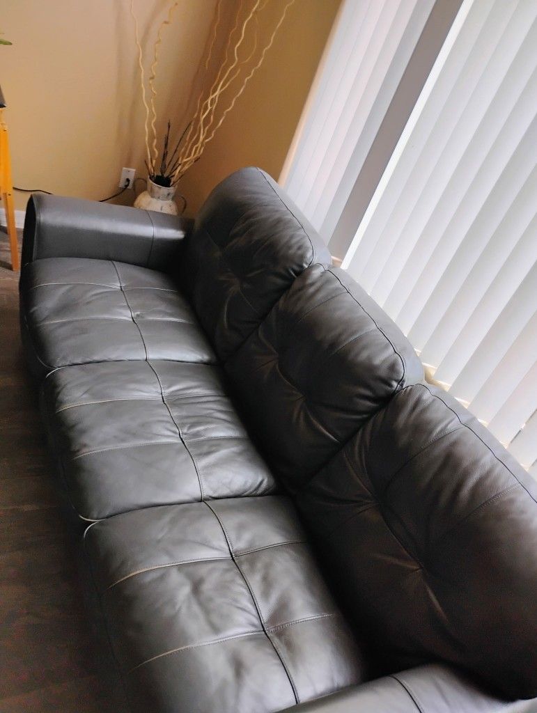 Gray leather Couches