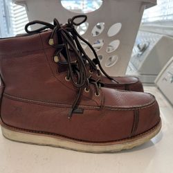 Irish Setter Red Wing Wingshooter Tan Leather Steel Toe Work Boots Size 14
