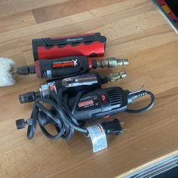 Craftsman Dremel & Two Die Grinders,& Snap On Light 