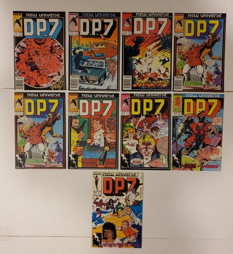Lot of 9 DP7 1980s Comics 2, 3, 6, 7×2, 8, 9, 13, And 14 Bronze Copper Age