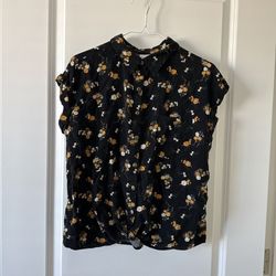 Flower Design Shirt Size L