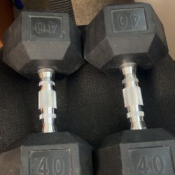 40 Pound Dumbbells 