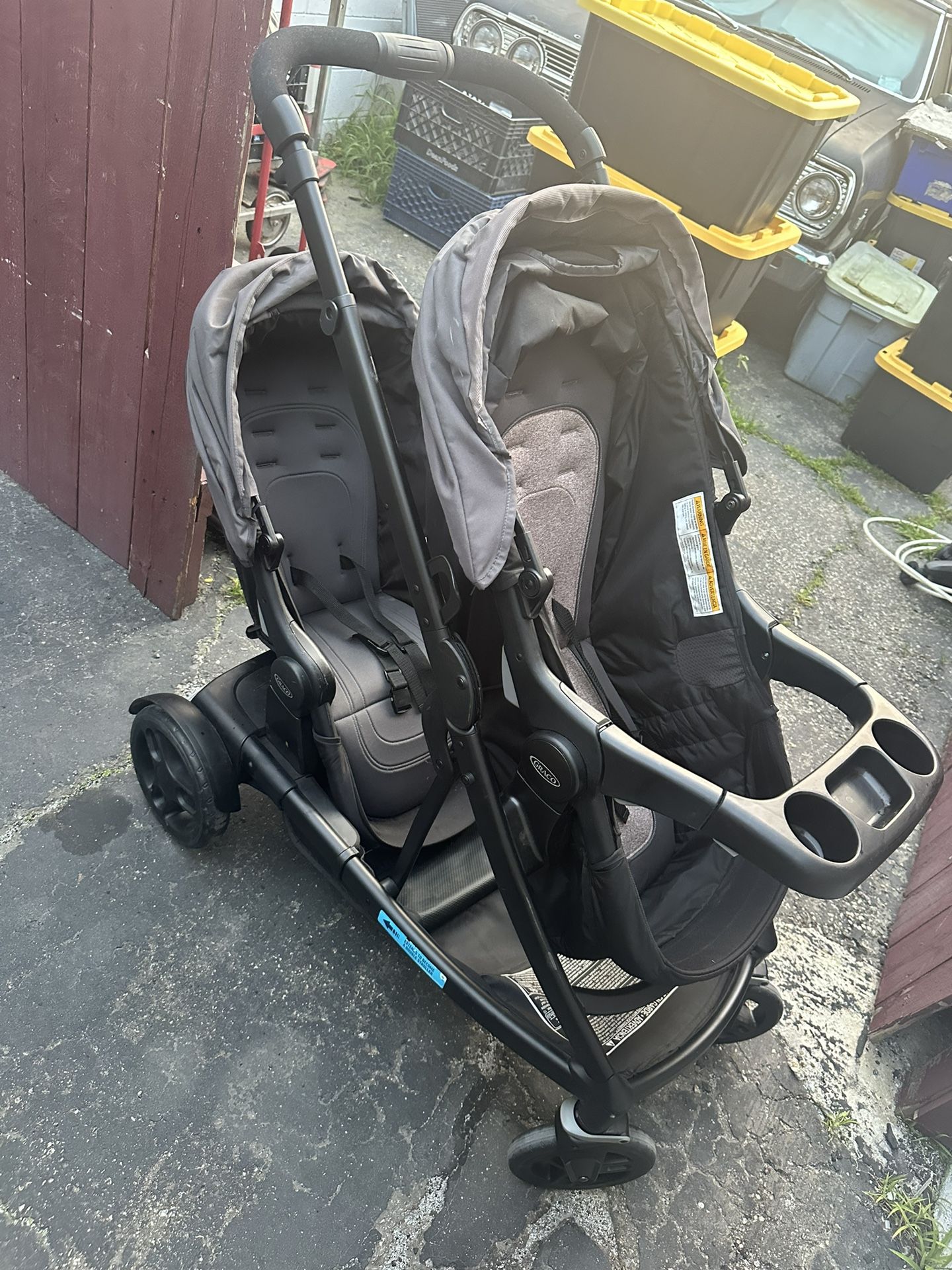collapsible double stroller Garvee Foldable Double Baby Stroller in Multi-Position Reversible Desi main image 0