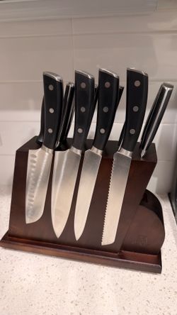 Piklohas 17-Piece Kitchen Knife Set with Block (German Steel)