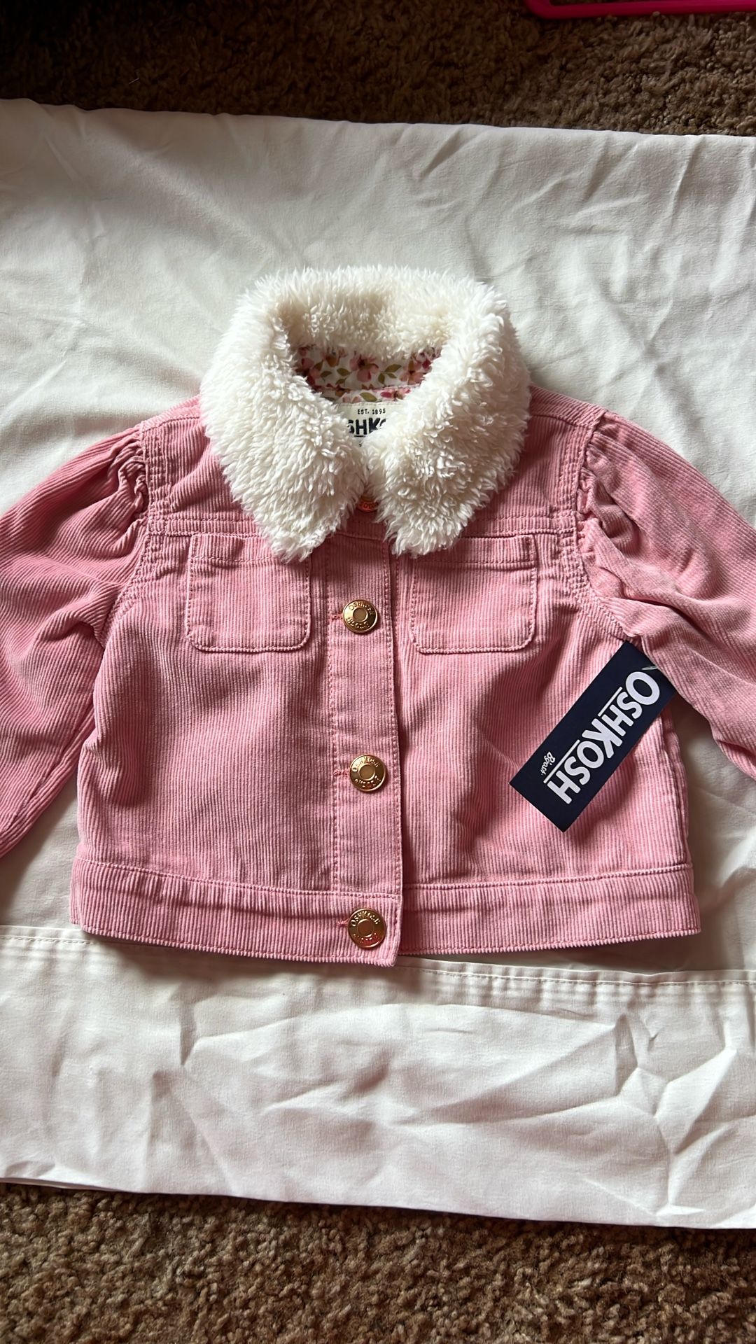 18 Months Pink Corduroy Jacket 