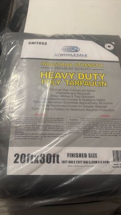 20x30 heavy duty tarp silver waterproof Lona Nueva
