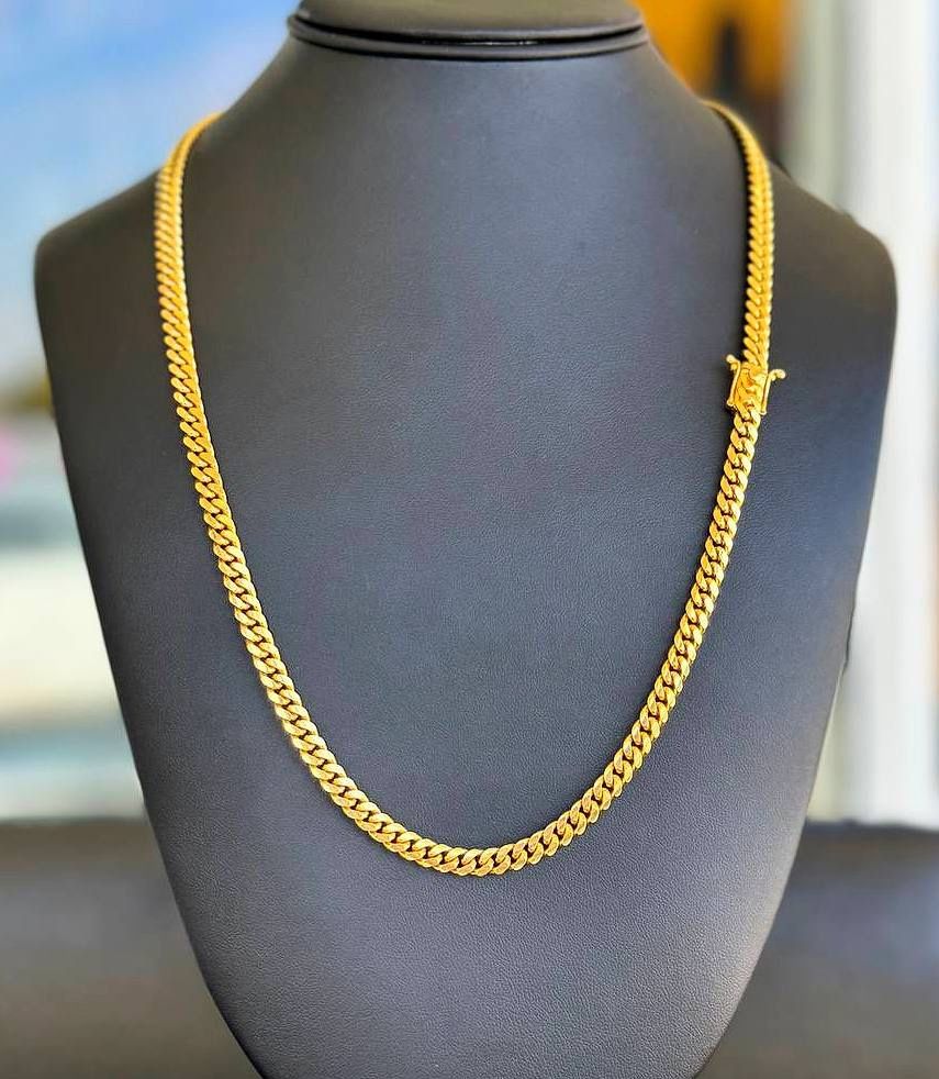 Jewelry Brand New 10k solid yellow gold Miami Cuban link style 24” Chain Necklace 57.8 grams 6mm