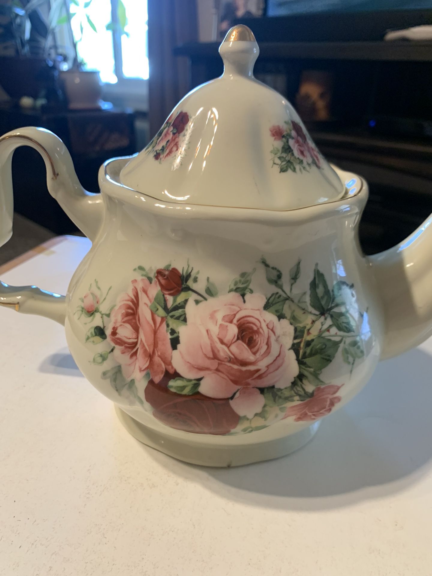 Beautiful flower tea pot
