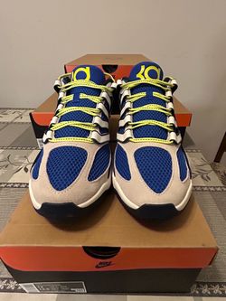 Nike KD18 Sneakers Blue Yellow side 12