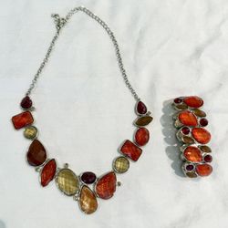 Ladies Chunky necklace and Matching bracelet