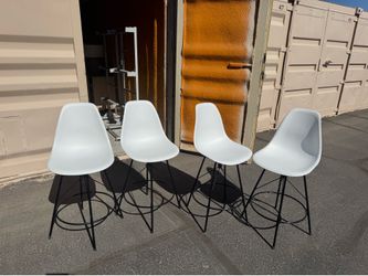 Plastic and Metal Bar Stools