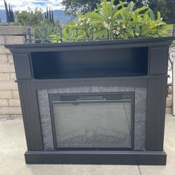 Black & Stone Electric Fireplace