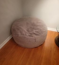 Large 6 Ft Lounge Company Foam Bag Chair With Washable Cover.