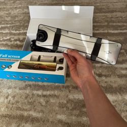 WiFi GPS Car Camera Mirror Dash Cam, Three Lens Dash Cam