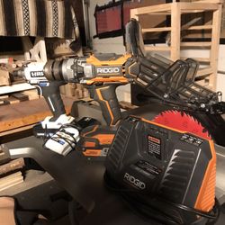 Ridgid Brushless Hammer Drill And Hart Impact Drill