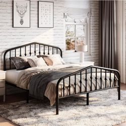 Queen metal bed frame