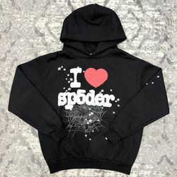 I Heart Sp5der Hoodie Size Small
