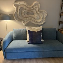 Blue Velvet Sofa 