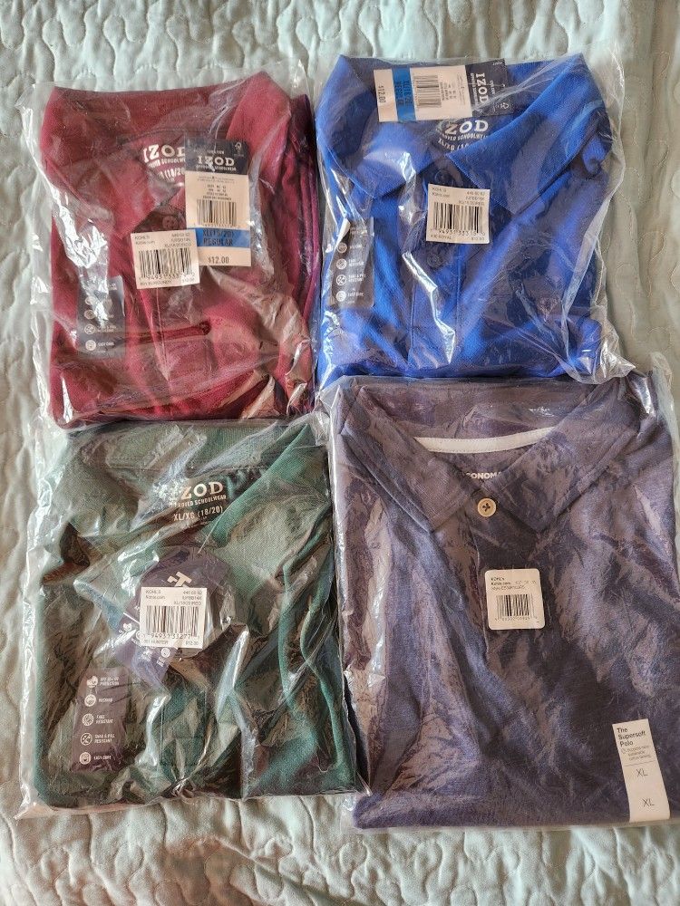 NEW Izod & Sonoma Polos Boys XL