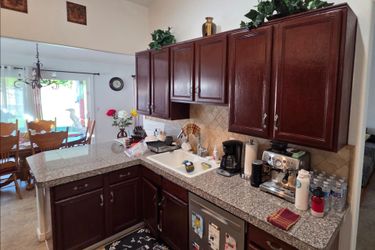 Kitchen cabinets with counter tops