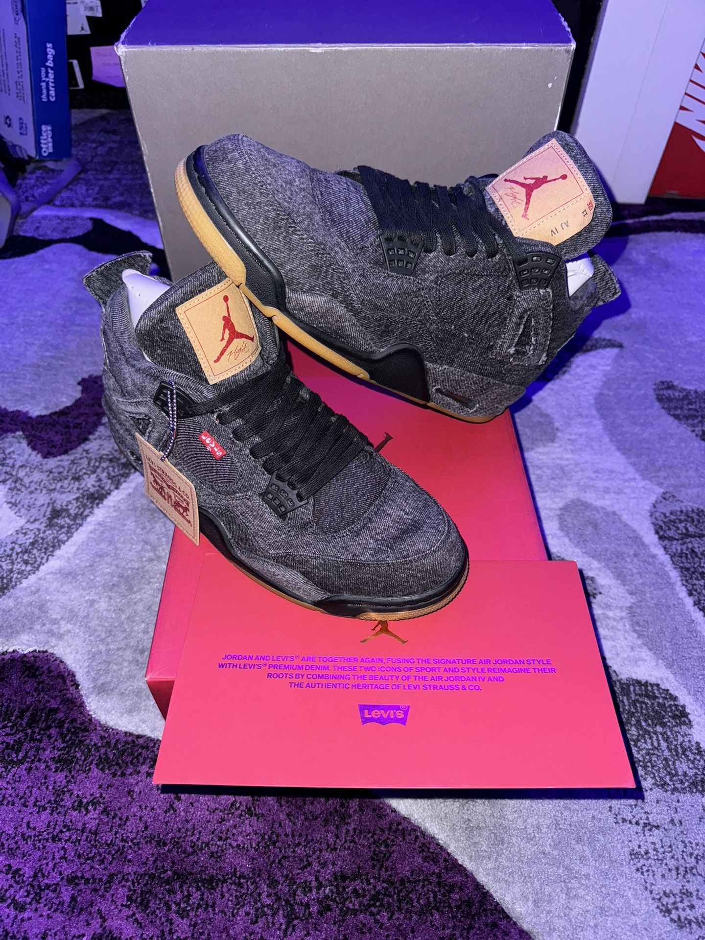 Jordan 4 Black Levi’s Size 11 $400