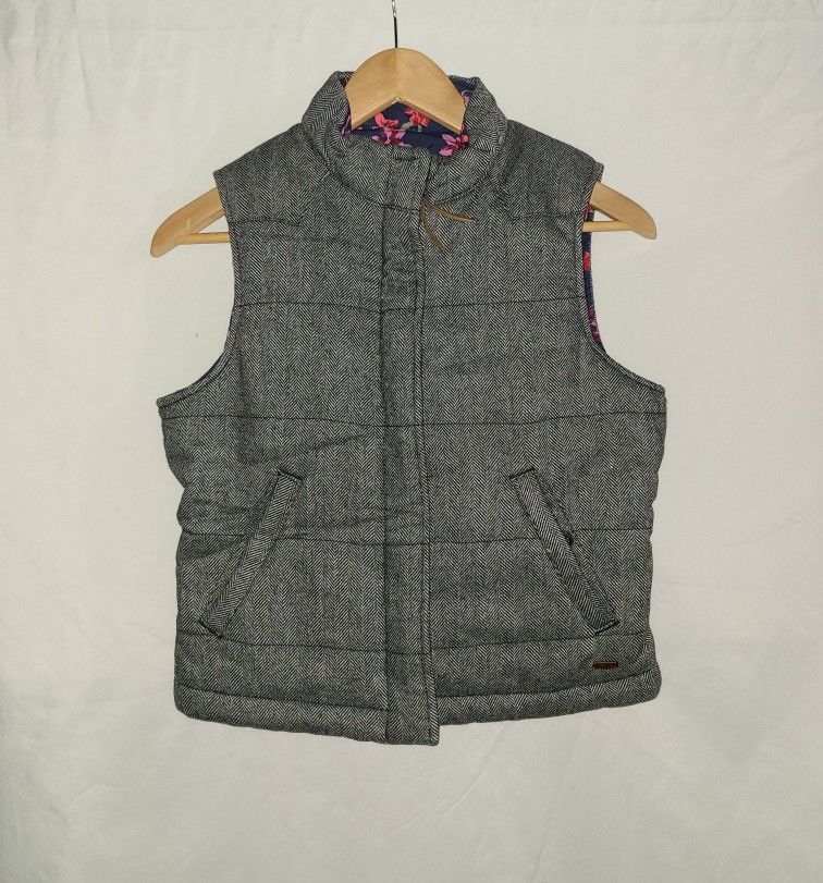 Levis Floral Botton & Zip Women's Vest Size XS