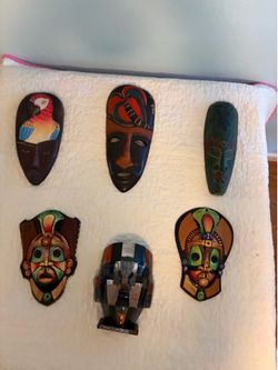 Mayan Wall Art Mask Set – Handcrafted Decor