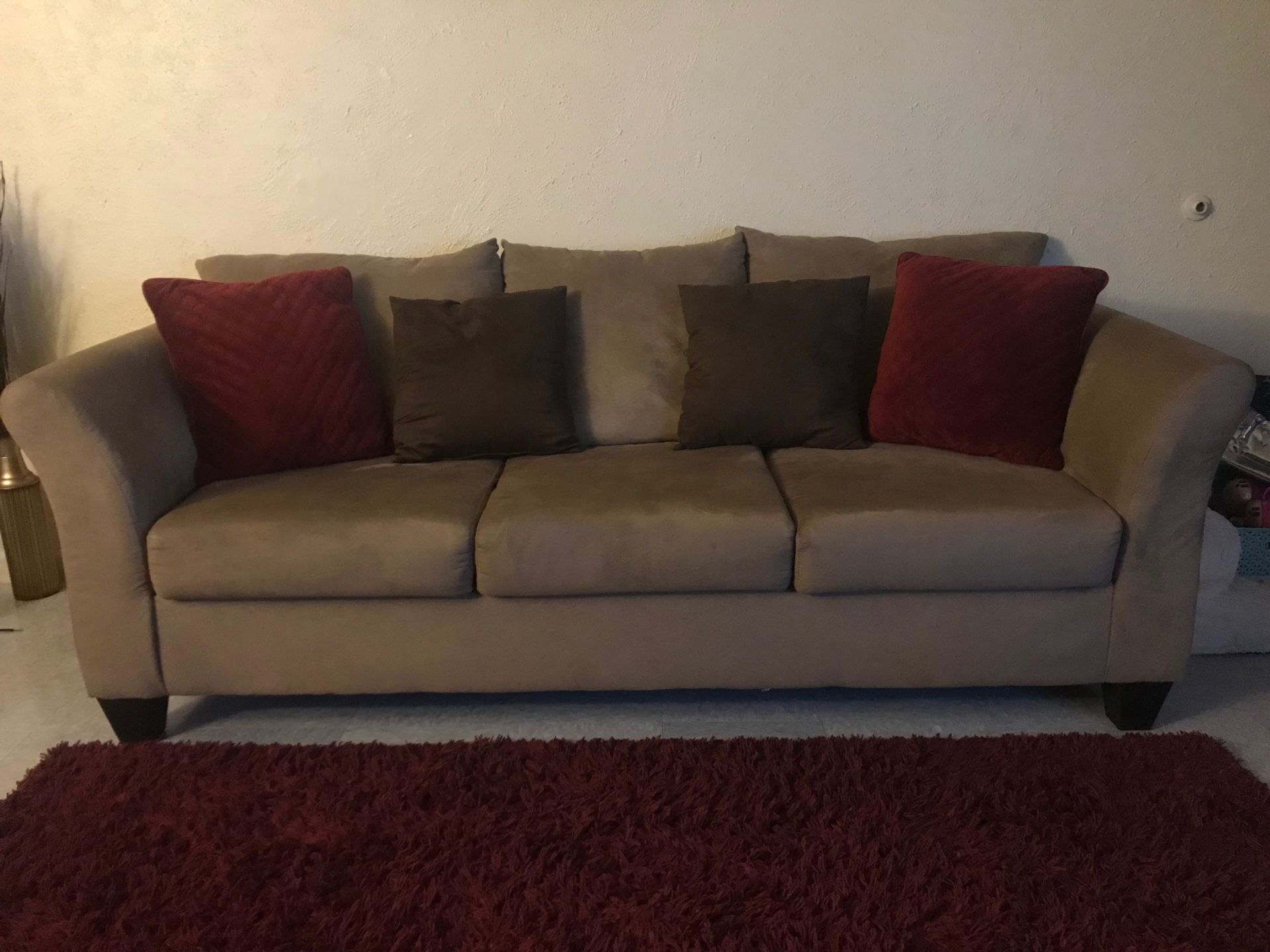 Suede couches