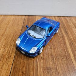 Kinsmart Toyota MR-2 Roadster Metallic Blue 1/32 Diecast Model Car - Displayed
