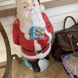 Vintage plastic light up Santa