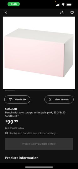 SMASTAD Ikea Storage Bench