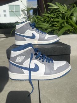 air jordan 1 mid cement blue