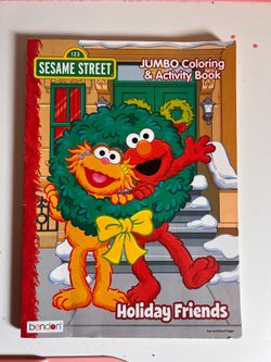 Sesame Street Jumbo Coloring Activity Book Holiday Friends