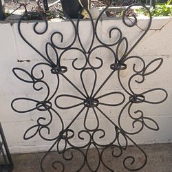 iron scroll wall art or garden ornament