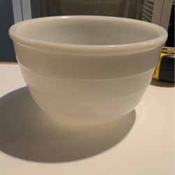 Vintage ~ GE Milk Glass Stand Mixer Bowl 7-1/4" Ribbed Mixing Bowl