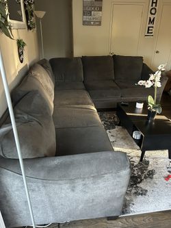 Gray L Shaped Couch