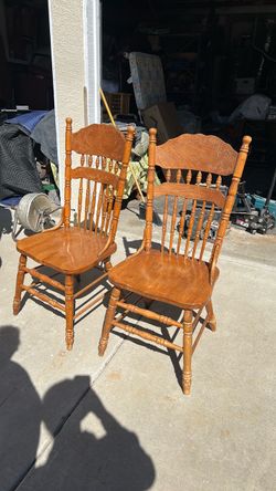Vintage Solid Wood Dining Room Kitchen Chairs