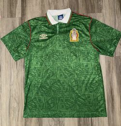 Authentic Umbro Mexico Vintage Blank Jersey Size Large