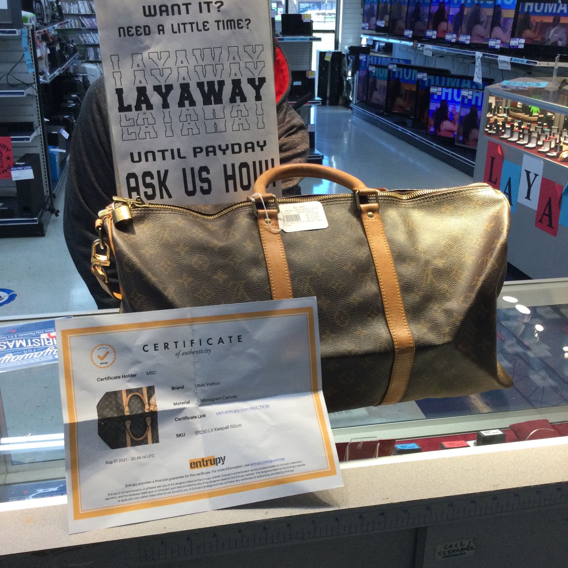 Louis Vuitton Bag With Certificate