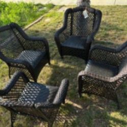 4 Patio Rocking Chairs Outdoor Patio Furniture Set Patio Chairs 🆕🚎🛺🆕