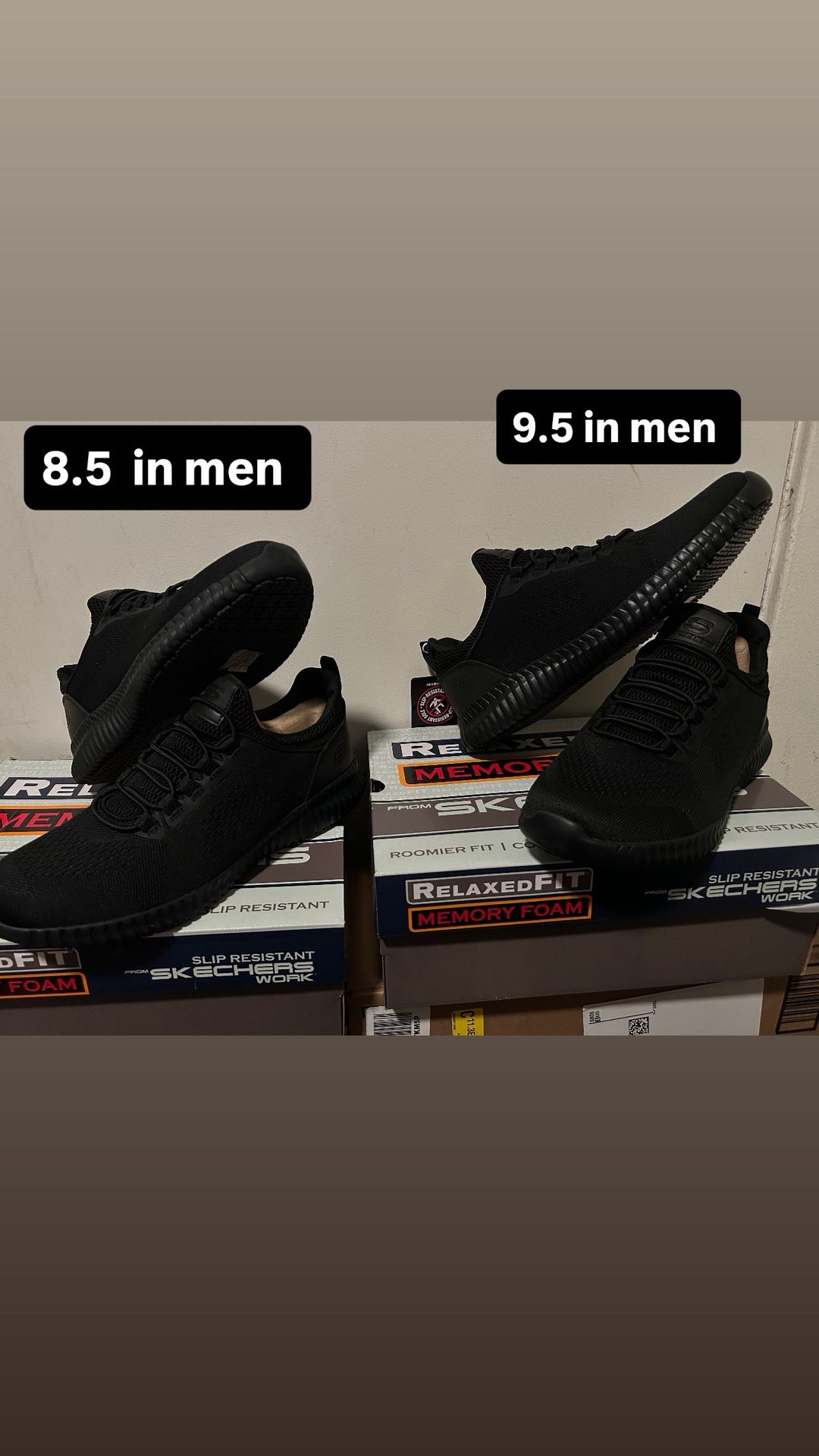 Men’s Sketchers Slip Resistant Relaxedfit Memory Foam Shoes