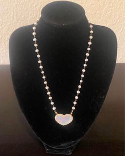 Pearl Necklace With Heart Pendant