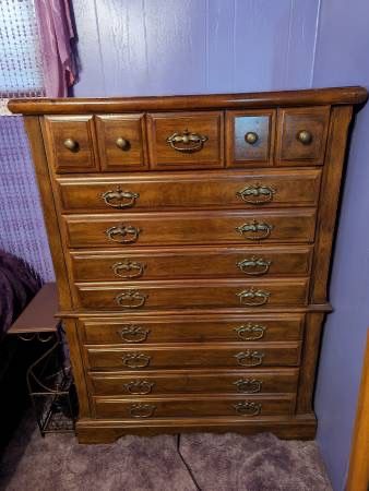 Beautiful Vintage Solid Wood Dresser