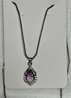 Purple Gemstone Necklace