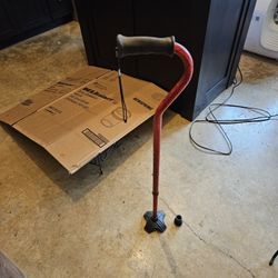 Adjustable Red Cane with Extra Bottom 