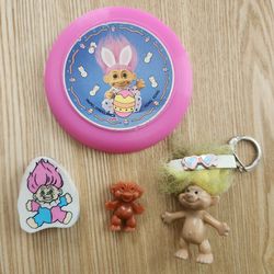 Lot of Mixed Vintage Trolls Toys