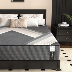 Lechepussleep Full Mattress,10Inch Medium Firm Hybrid Mattress in Box, Memory Foam