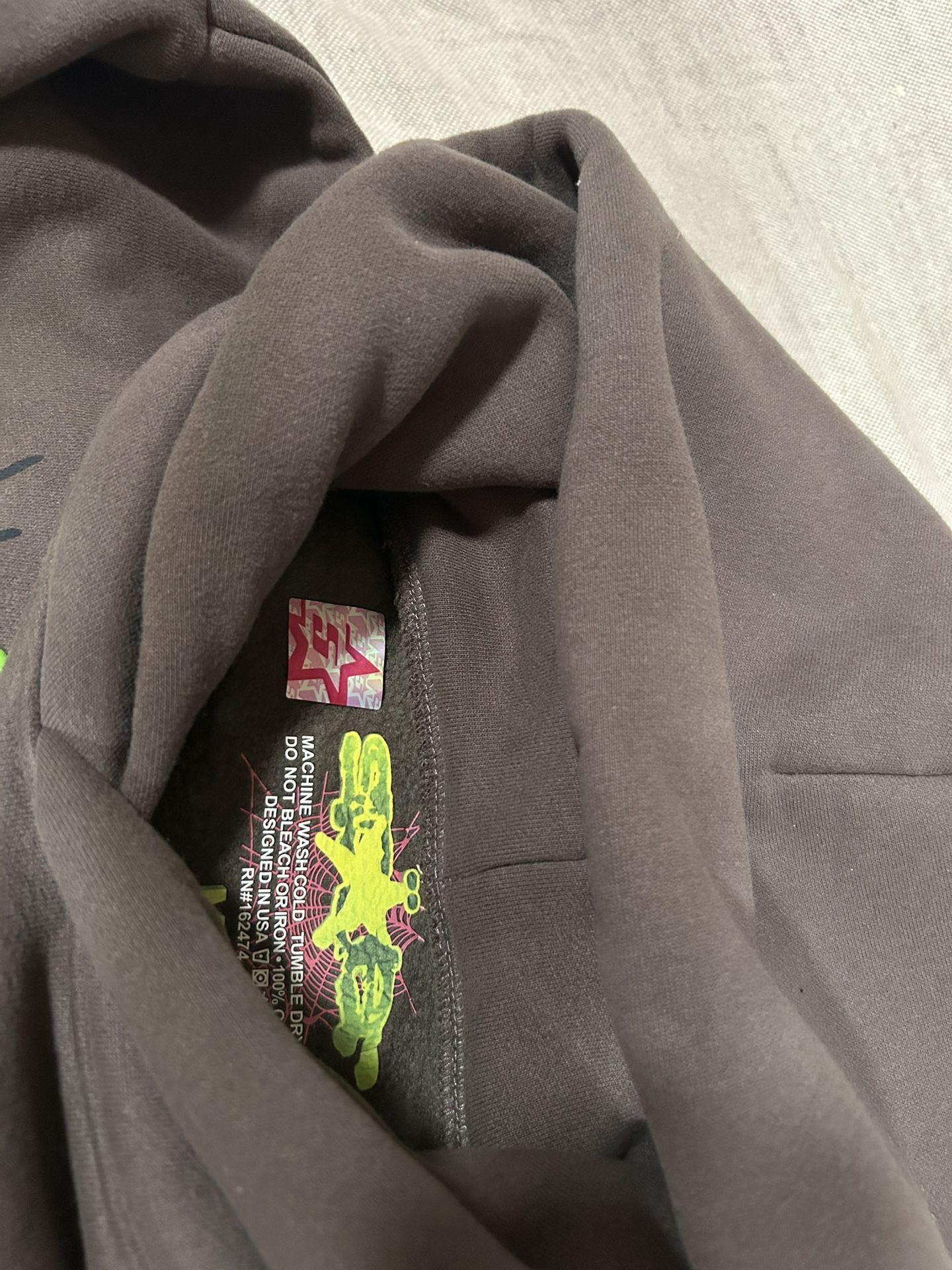 NEW SPIDER HOODIE FOR SALE GREY/GREEN