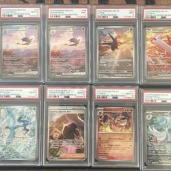 Graded Pokemon cards. Umbreon, Charizard, Prismatic evolutions, 151 and more (prices in description)