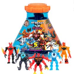 MrBeast Lab Hybrids Mega Pack Lava and Ice, 5 Mix and Match Figures